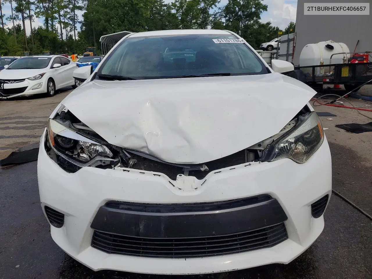 2015 Toyota Corolla Le VIN: 2T1BURHEXFC406657 Lot: 61101786