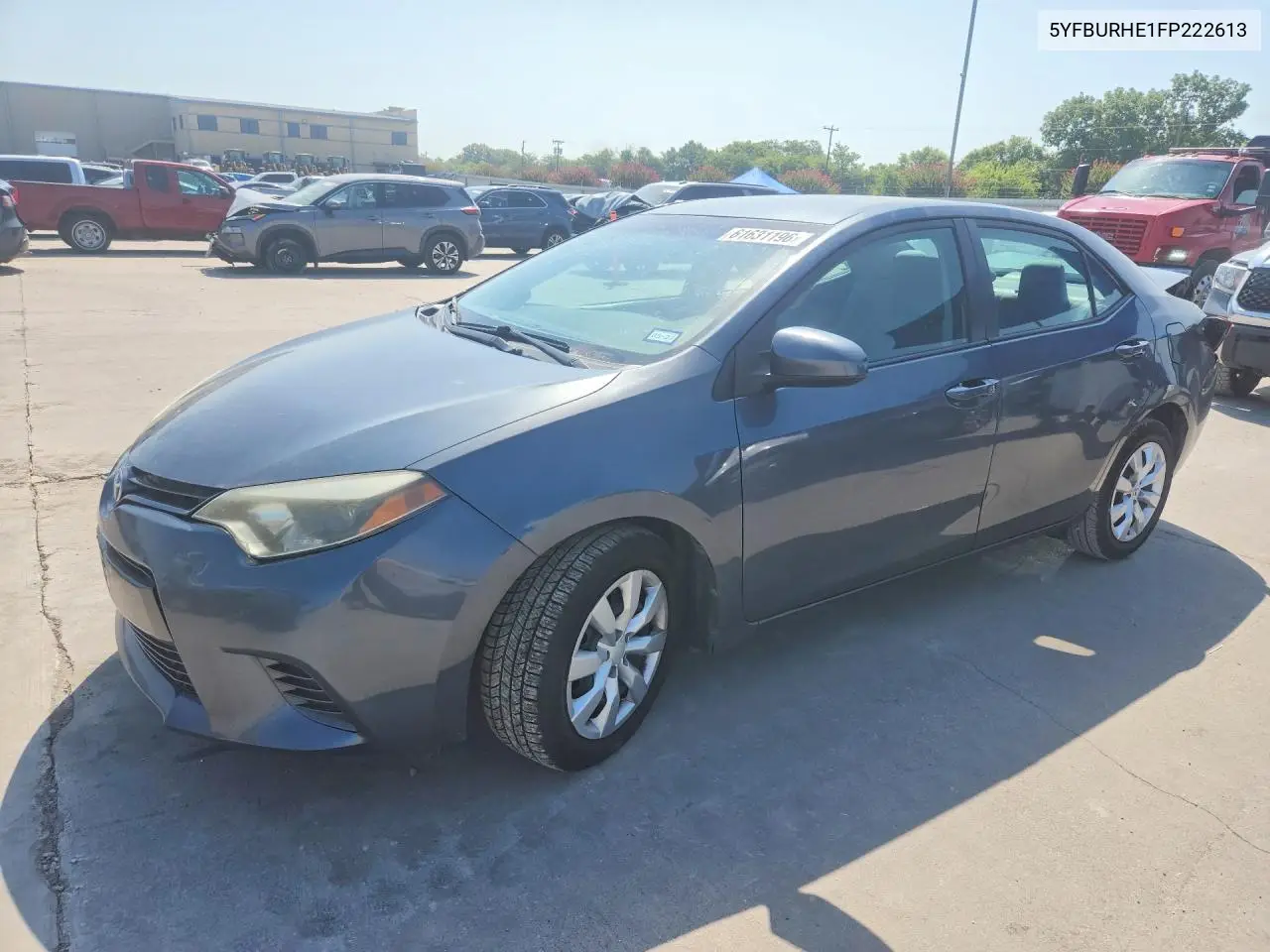 2015 Toyota Corolla Le VIN: 5YFBURHE1FP222613 Lot: 61631196