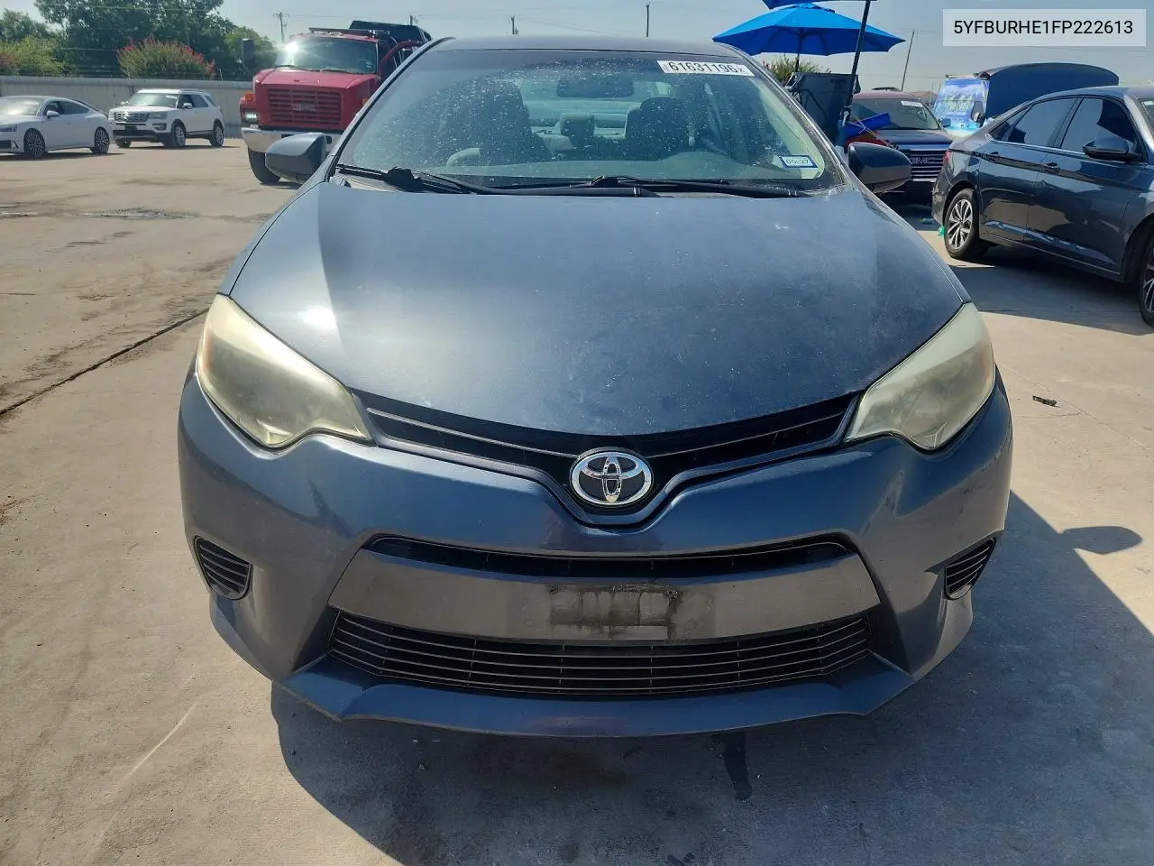2015 Toyota Corolla Le VIN: 5YFBURHE1FP222613 Lot: 61631196