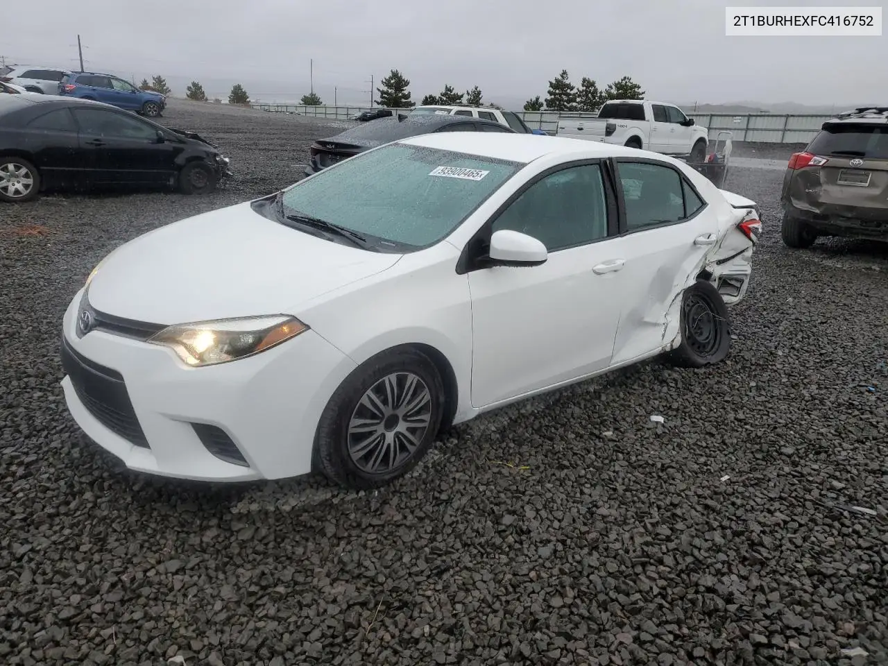 2T1BURHEXFC416752 2015 Toyota Corolla L