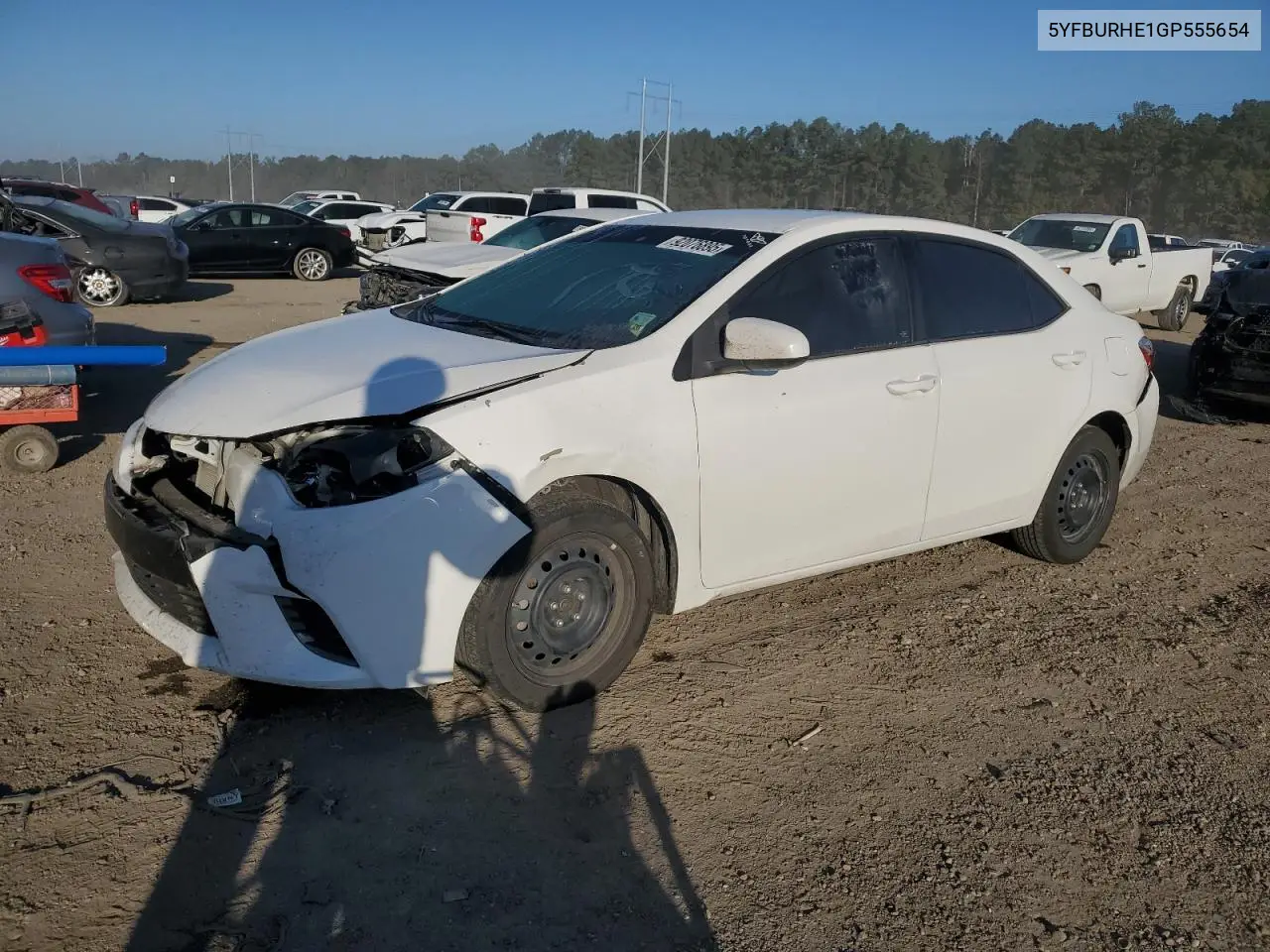 5YFBURHE1GP555654 2016 Toyota Corolla L