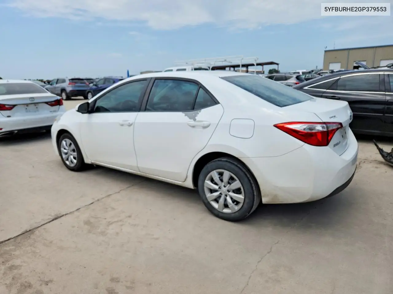 2016 Toyota Corolla Le VIN: 5YFBURHE2GP379553 Lot: 57596886