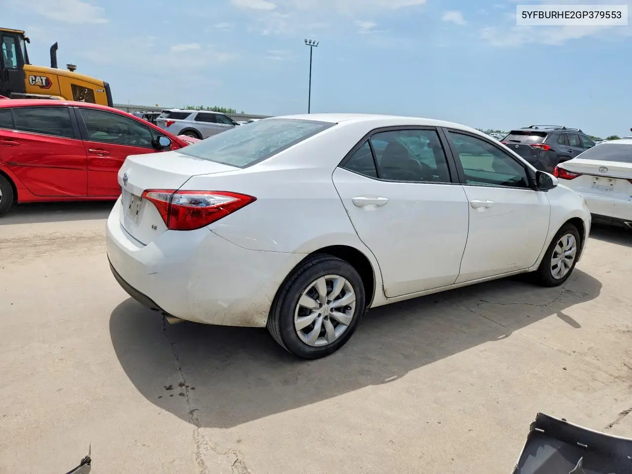 2016 Toyota Corolla Le VIN: 5YFBURHE2GP379553 Lot: 57596886