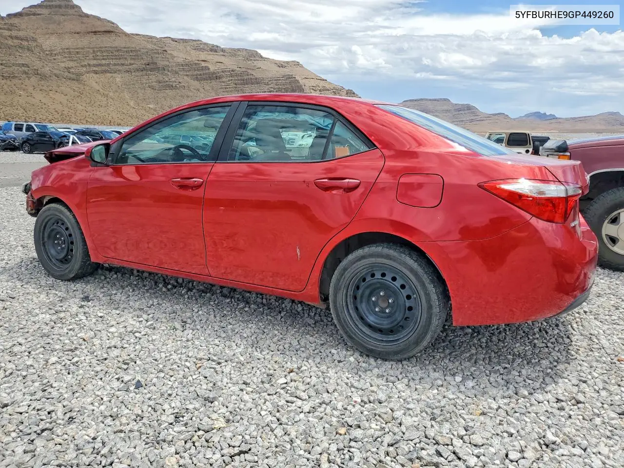 2016 Toyota Corolla Le VIN: 5YFBURHE9GP449260 Lot: 58402366
