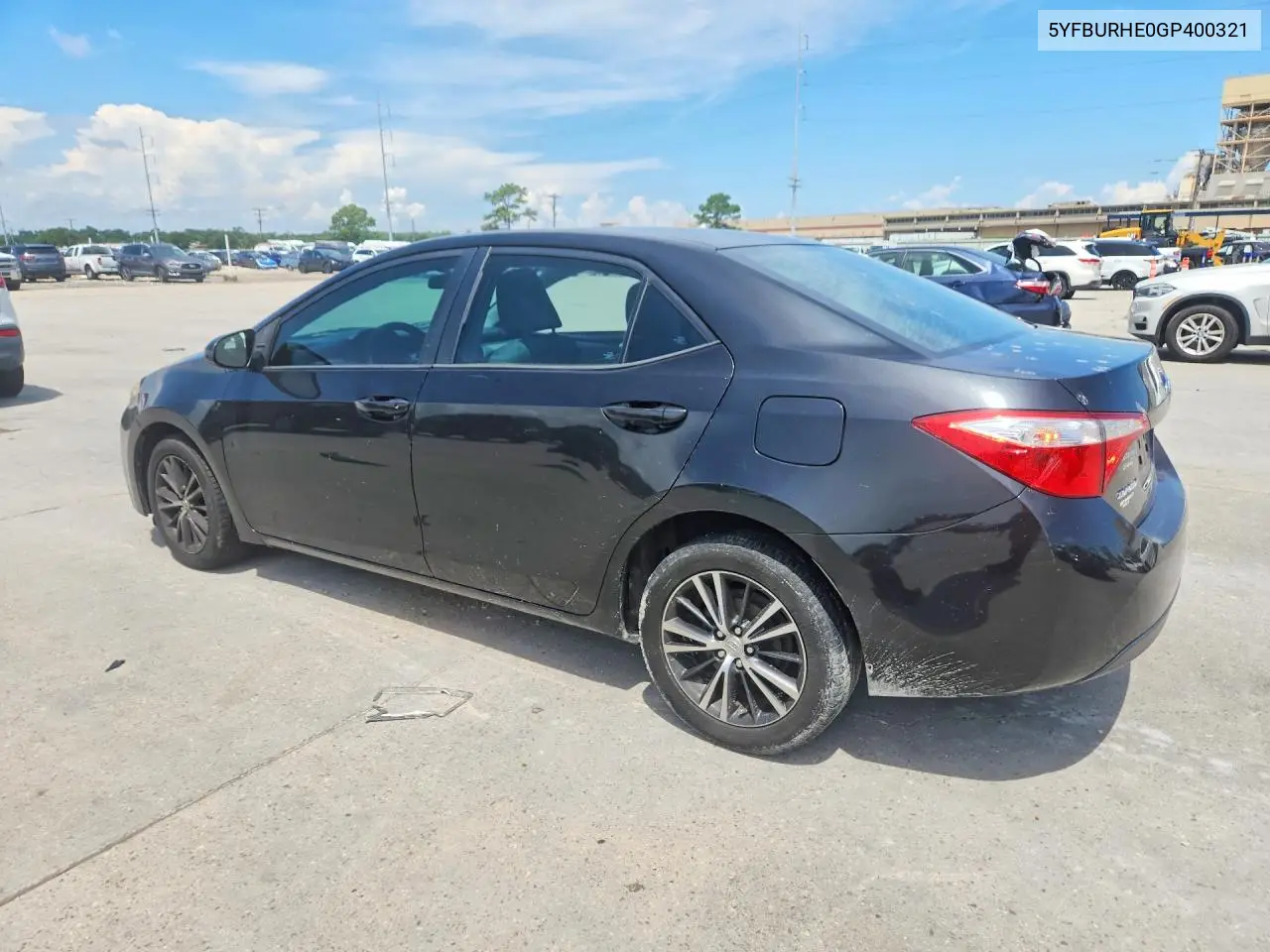 2016 Toyota Corolla Le Plus VIN: 5YFBURHE0GP400321 Lot: 60179206