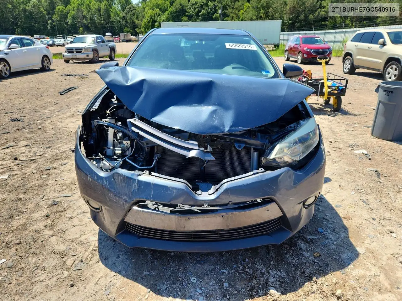 2016 Toyota Corolla Le Plus VIN: 2T1BURHE7GC540916 Lot: 60820516