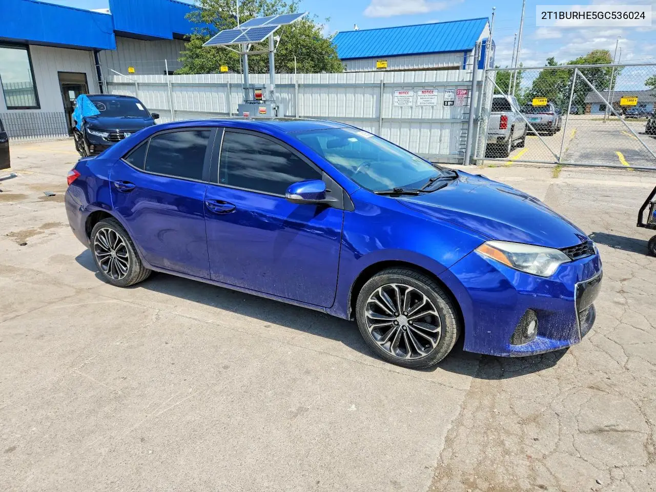 2016 Toyota Corolla S Premium VIN: 2T1BURHE5GC536024 Lot: 60925386