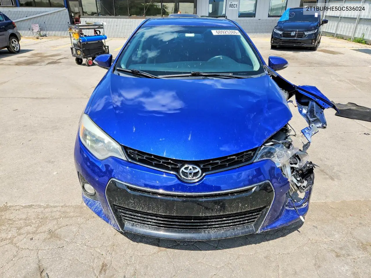 2016 Toyota Corolla S Premium VIN: 2T1BURHE5GC536024 Lot: 60925386