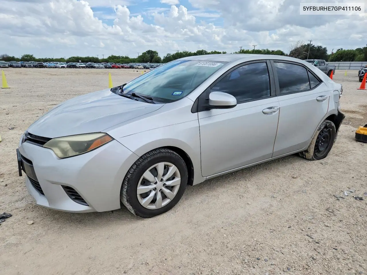 2016 Toyota Corolla Le VIN: 5YFBURHE7GP411106 Lot: 61081896