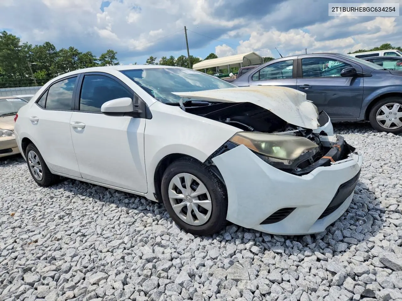 2016 Toyota Corolla L VIN: 2T1BURHE8GC634254 Lot: 61111406