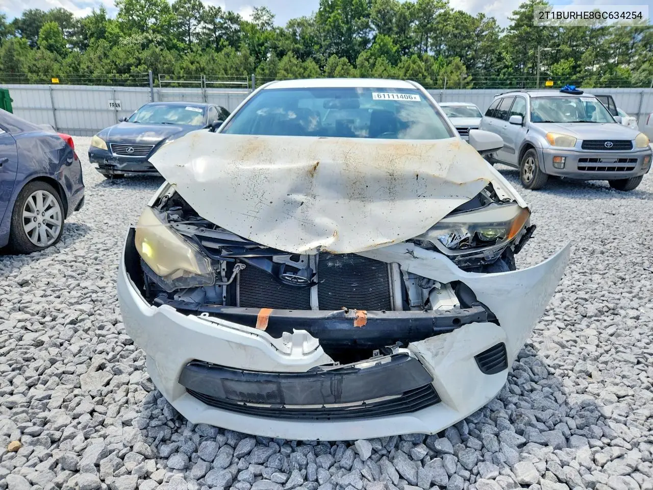 2016 Toyota Corolla L VIN: 2T1BURHE8GC634254 Lot: 61111406