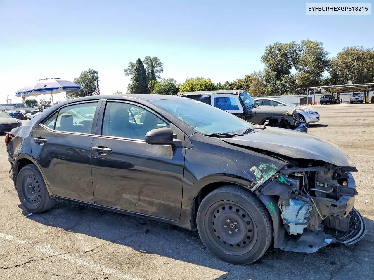 2016 Toyota Corolla Le VIN: 5YFBURHEXGP518215 Lot: 61218926