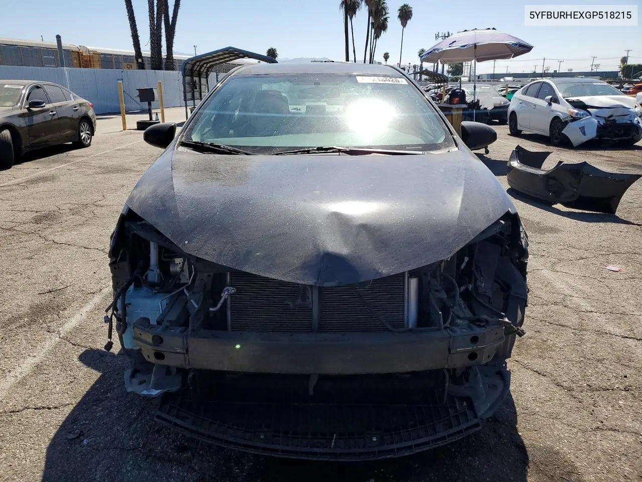 2016 Toyota Corolla Le VIN: 5YFBURHEXGP518215 Lot: 61218926