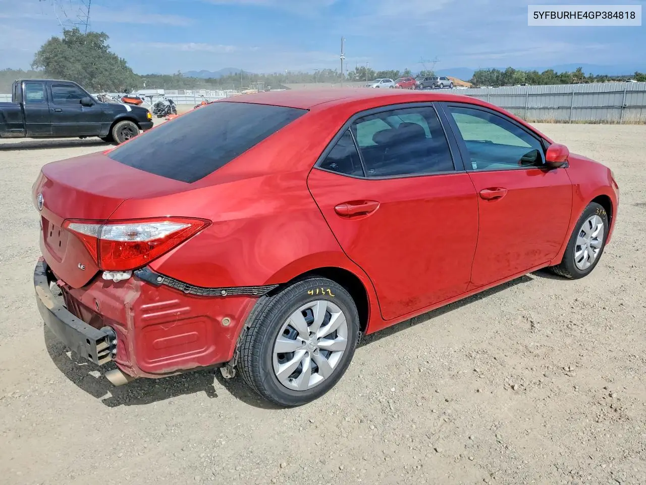 2016 Toyota Corolla Le VIN: 5YFBURHE4GP384818 Lot: 61338116