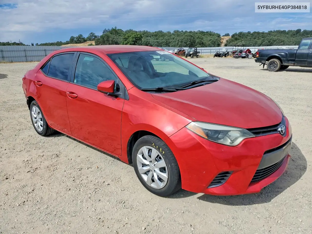 2016 Toyota Corolla Le VIN: 5YFBURHE4GP384818 Lot: 61338116