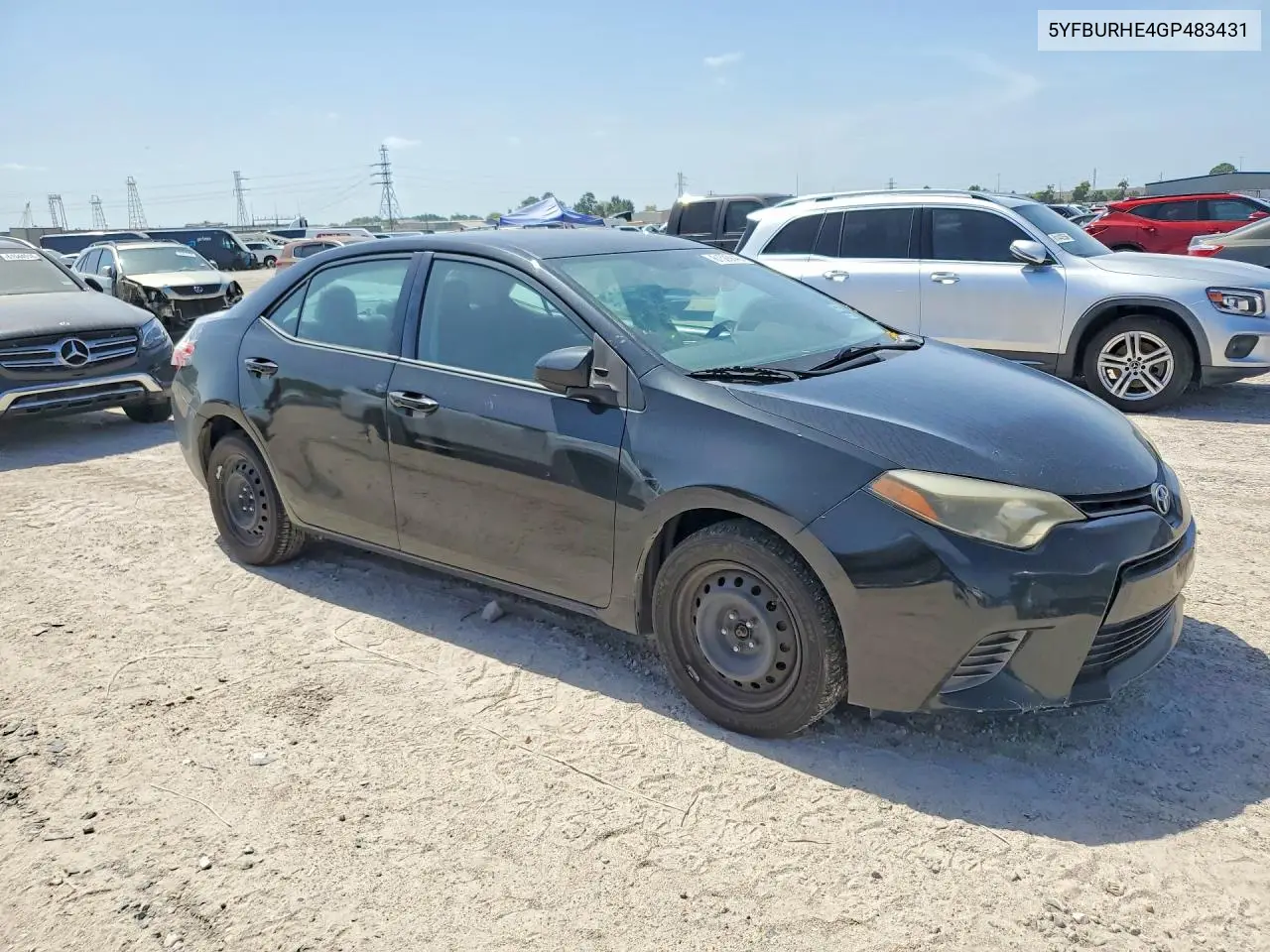 2016 Toyota Corolla Le VIN: 5YFBURHE4GP483431 Lot: 61586646