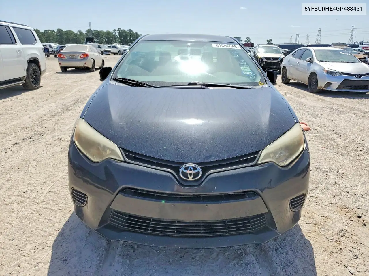 2016 Toyota Corolla Le VIN: 5YFBURHE4GP483431 Lot: 61586646