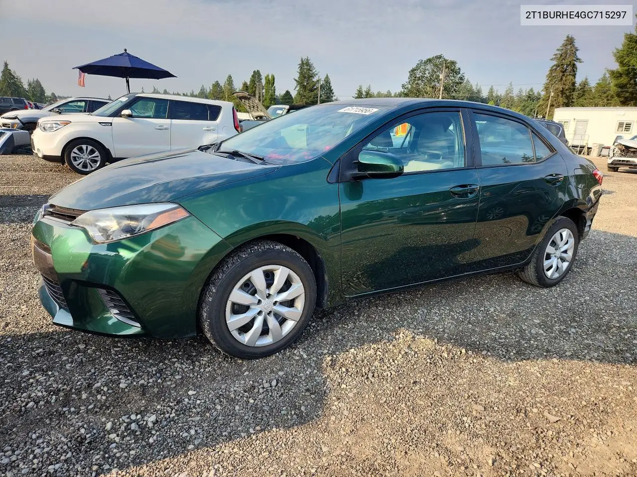 2016 Toyota Corolla Le VIN: 2T1BURHE4GC715297 Lot: 61715956