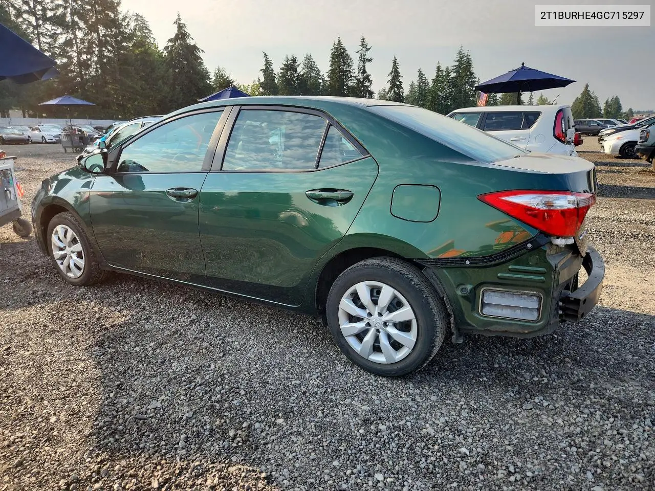 2016 Toyota Corolla Le VIN: 2T1BURHE4GC715297 Lot: 61715956