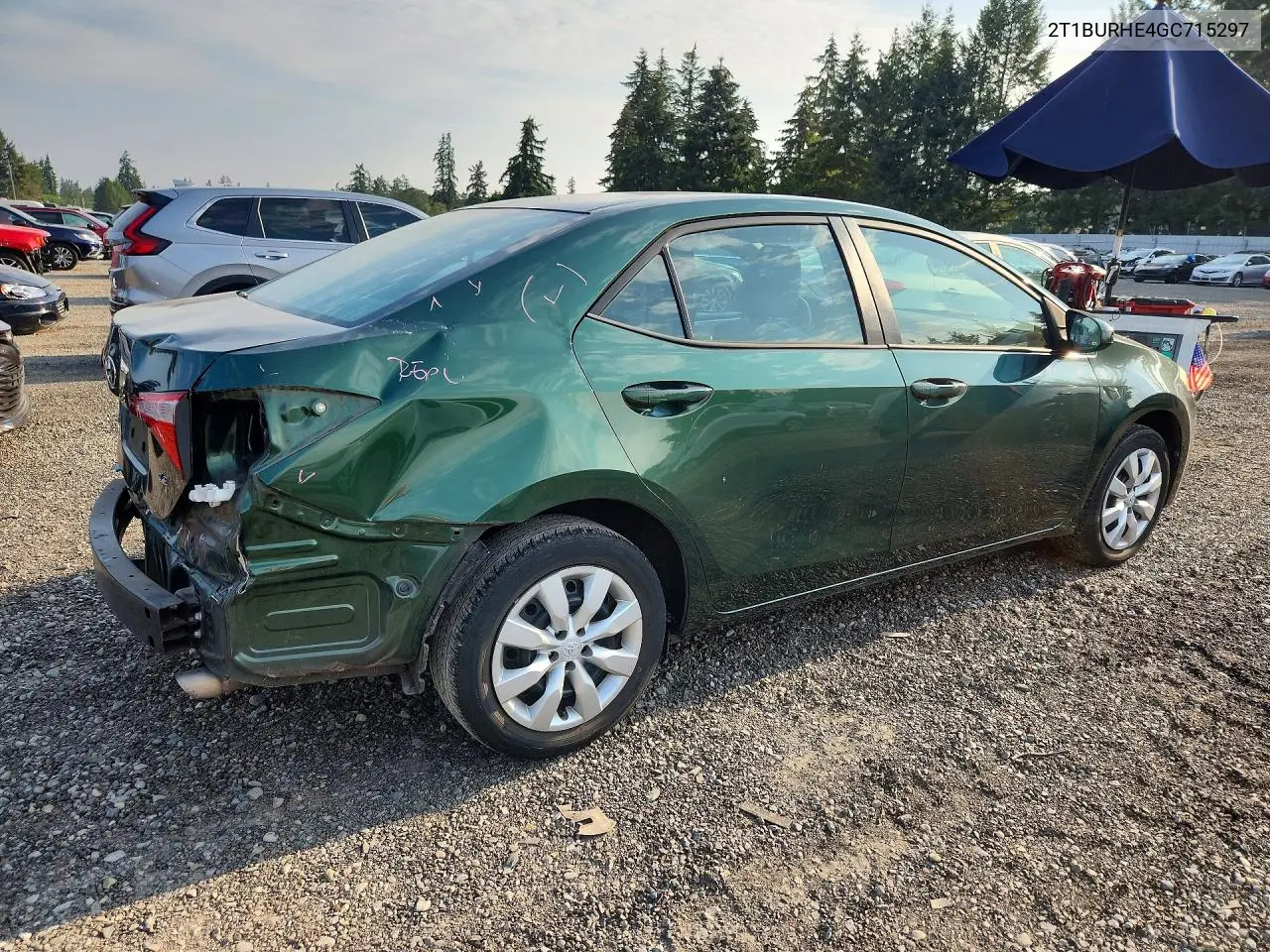 2016 Toyota Corolla Le VIN: 2T1BURHE4GC715297 Lot: 61715956