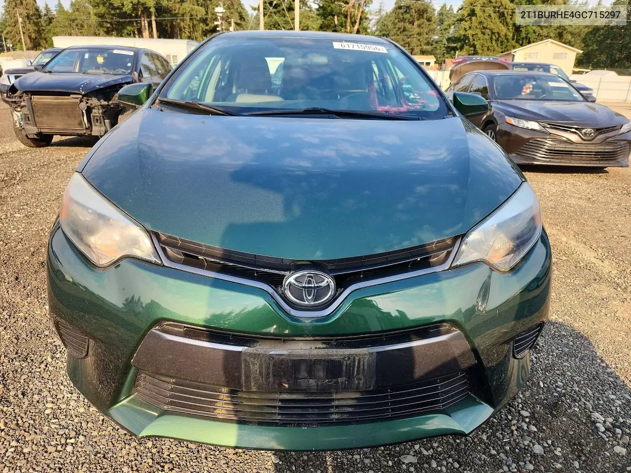 2016 Toyota Corolla Le VIN: 2T1BURHE4GC715297 Lot: 61715956