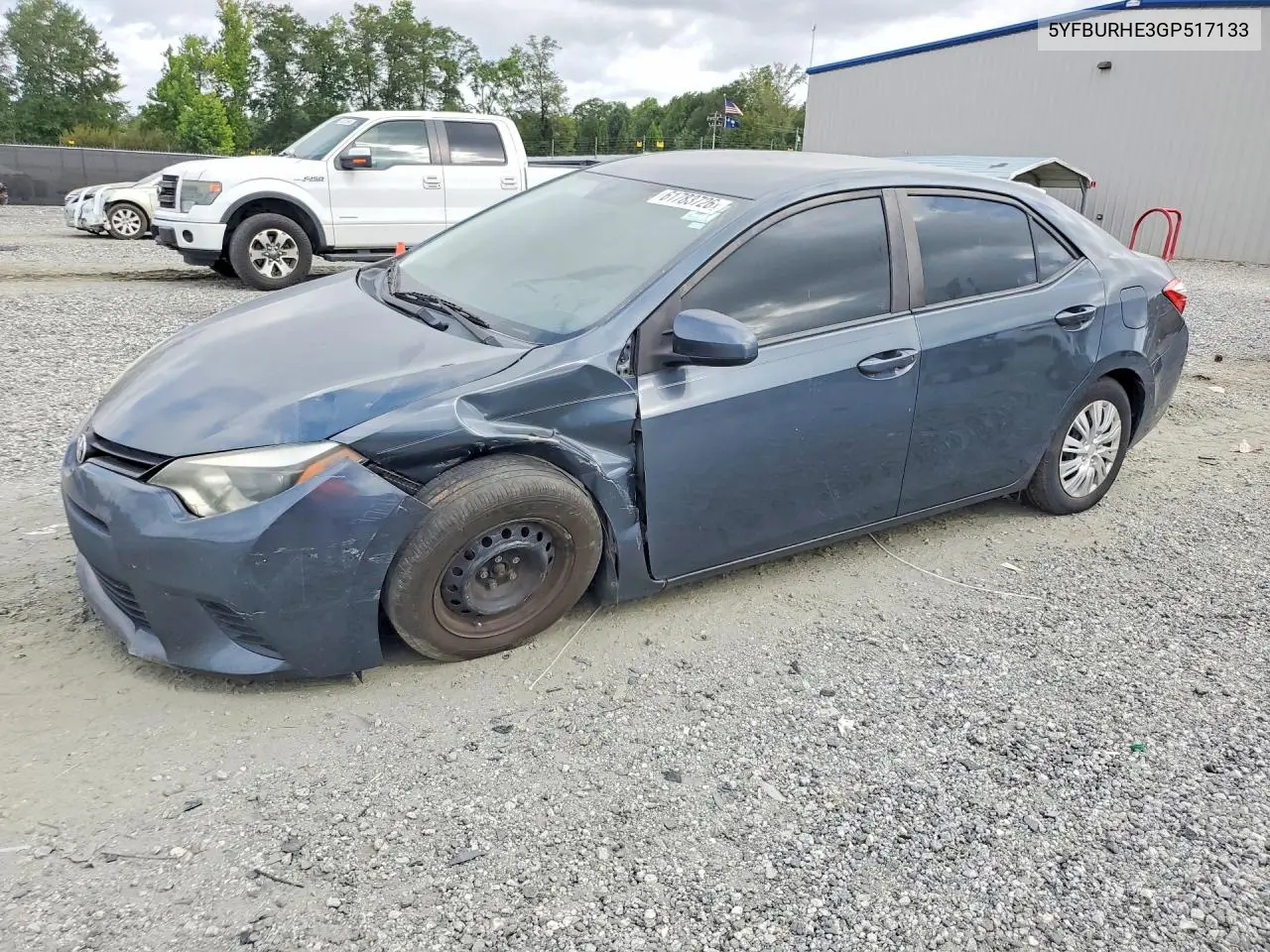 2016 Toyota Corolla L VIN: 5YFBURHE3GP517133 Lot: 61783726