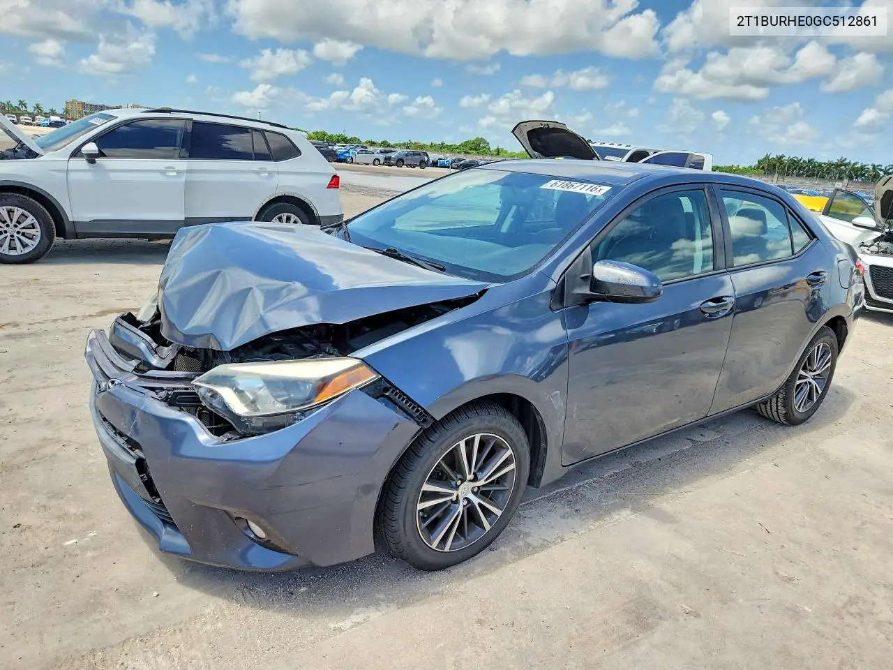 2016 Toyota Corolla Le Premium VIN: 2T1BURHE0GC512861 Lot: 61867116