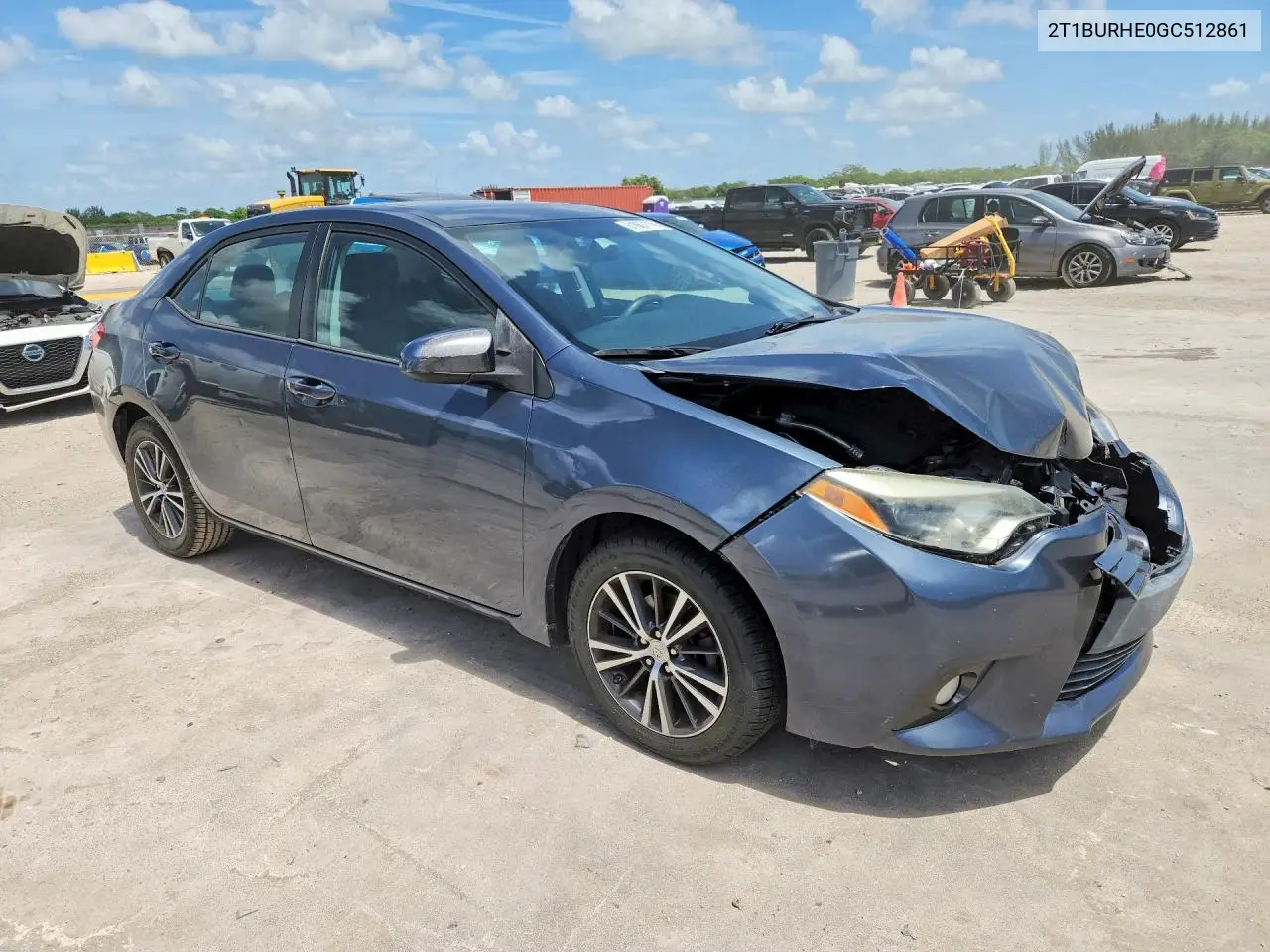 2016 Toyota Corolla Le Premium VIN: 2T1BURHE0GC512861 Lot: 61867116