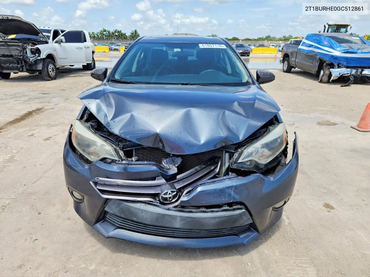 2016 Toyota Corolla Le Premium VIN: 2T1BURHE0GC512861 Lot: 61867116