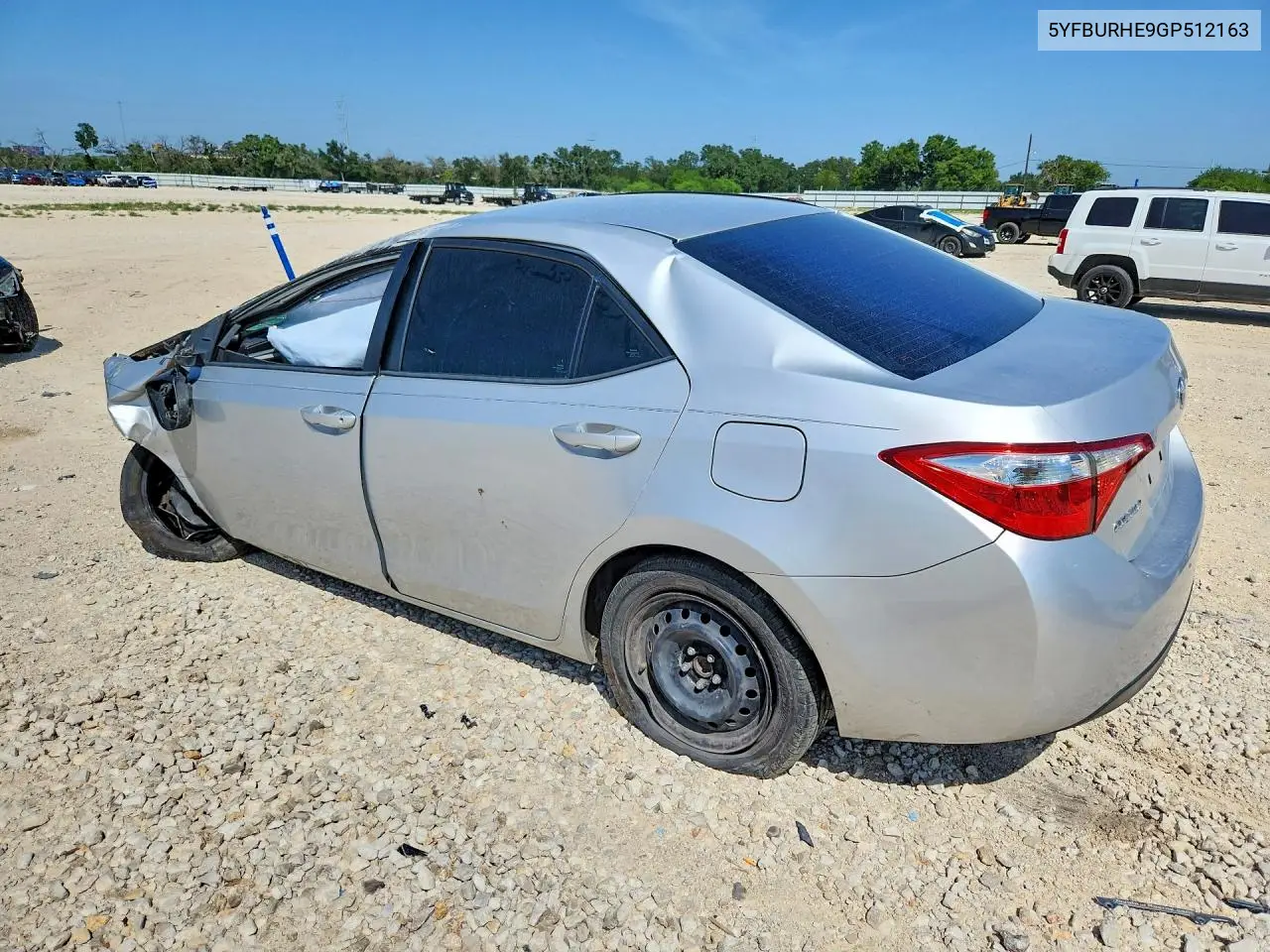2016 Toyota Corolla Le VIN: 5YFBURHE9GP512163 Lot: 62009216