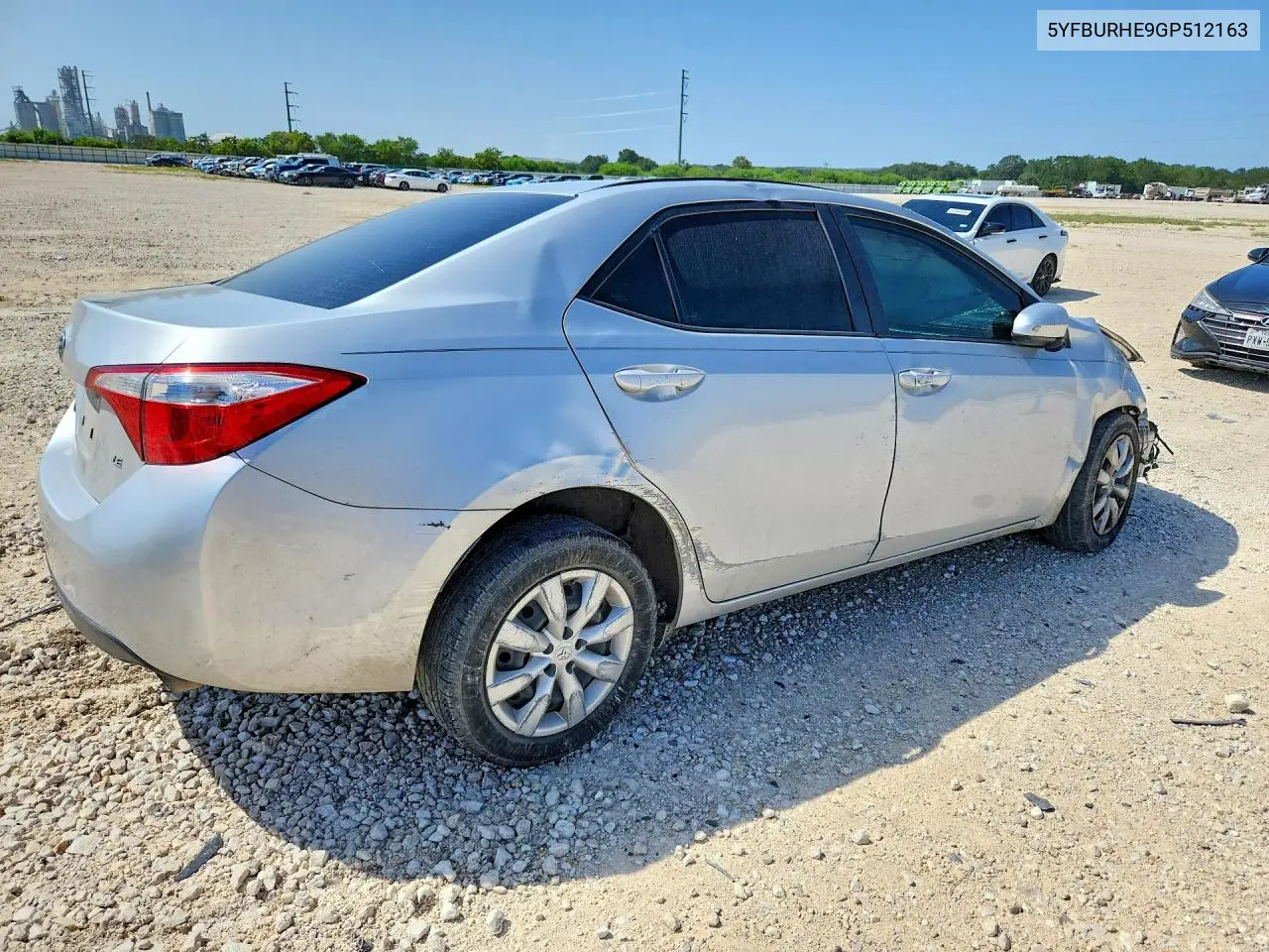 2016 Toyota Corolla Le VIN: 5YFBURHE9GP512163 Lot: 62009216