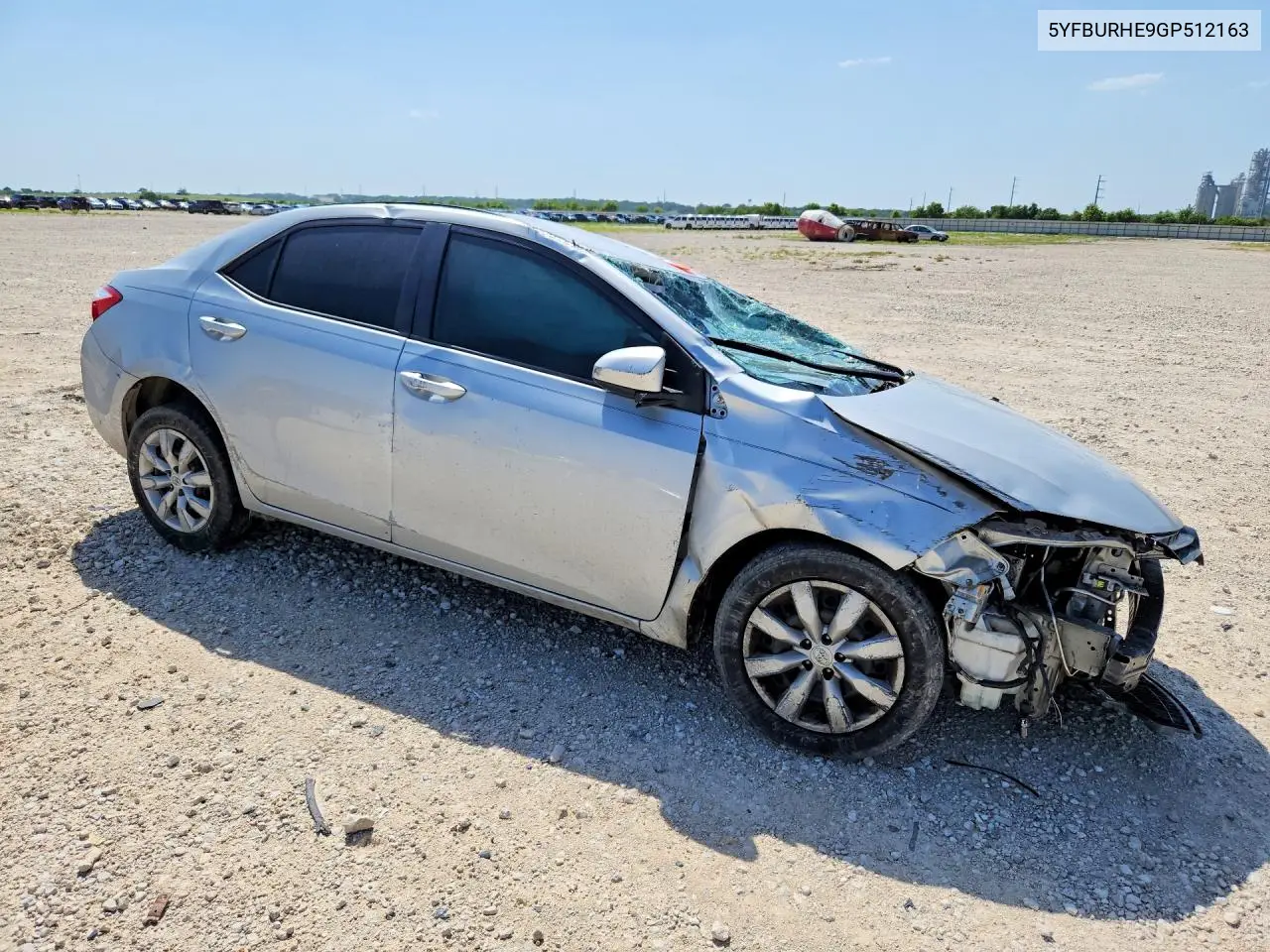2016 Toyota Corolla Le VIN: 5YFBURHE9GP512163 Lot: 62009216