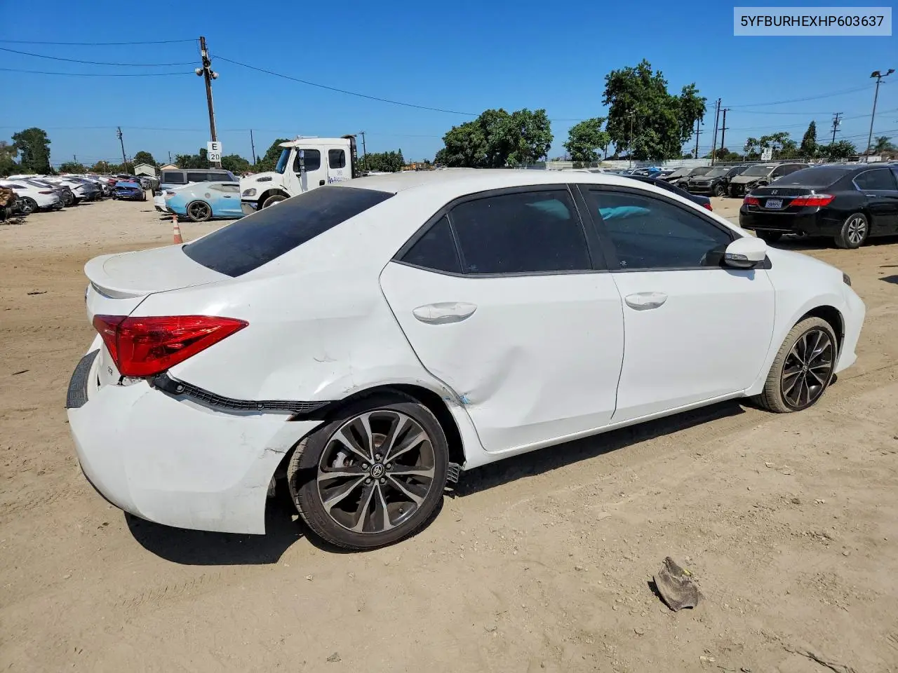 2017 Toyota Corolla Se VIN: 5YFBURHEXHP603637 Lot: 53044036