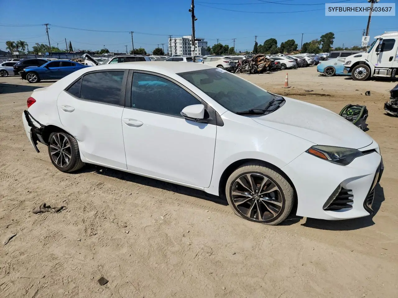 2017 Toyota Corolla Se VIN: 5YFBURHEXHP603637 Lot: 53044036