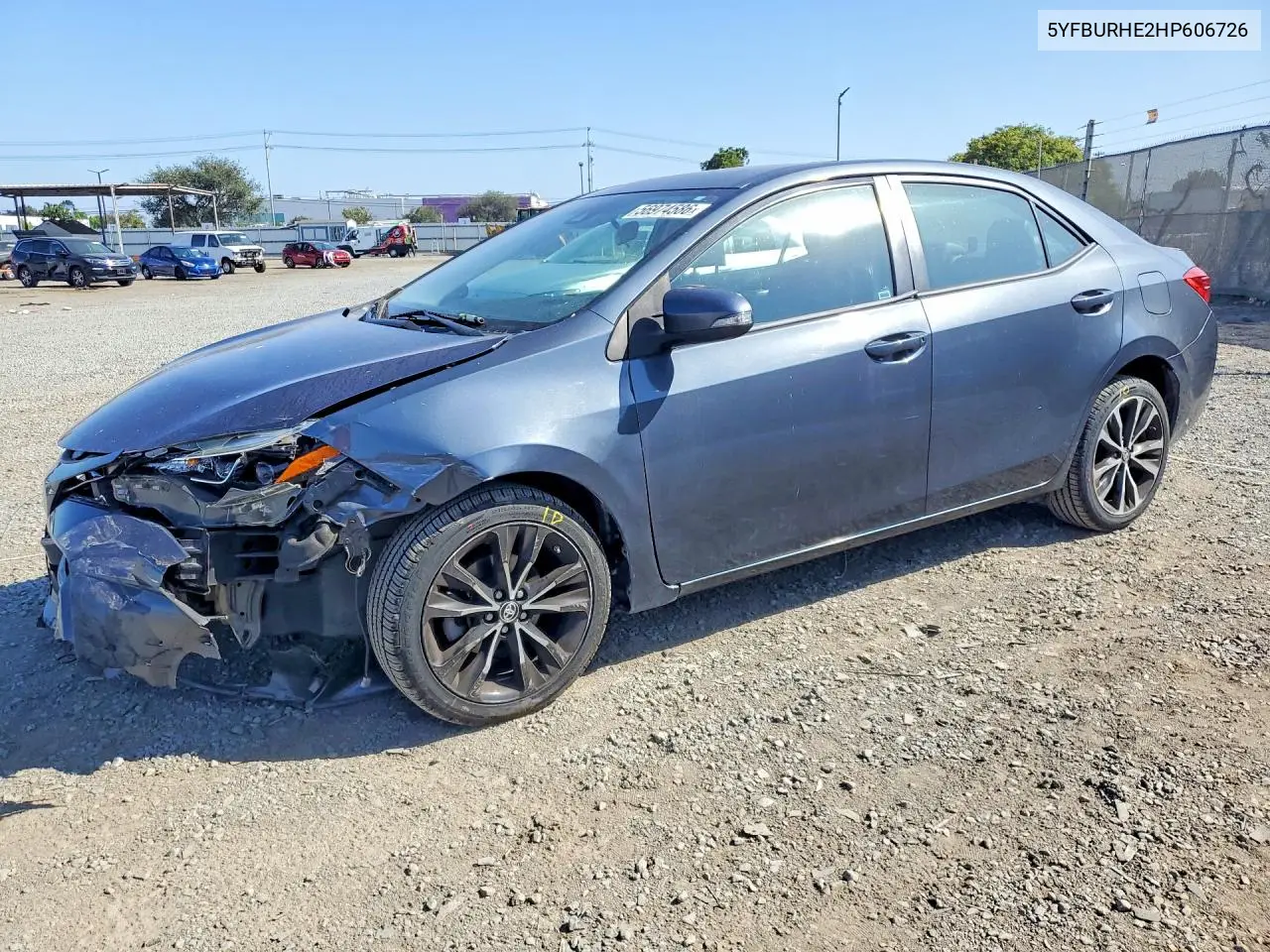 2017 Toyota Corolla Se VIN: 5YFBURHE2HP606726 Lot: 56974586
