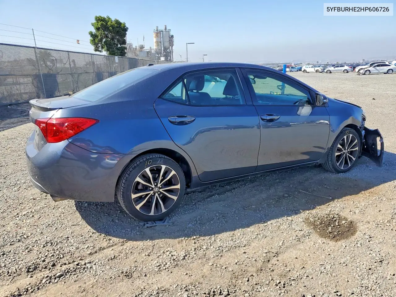 2017 Toyota Corolla Se VIN: 5YFBURHE2HP606726 Lot: 56974586