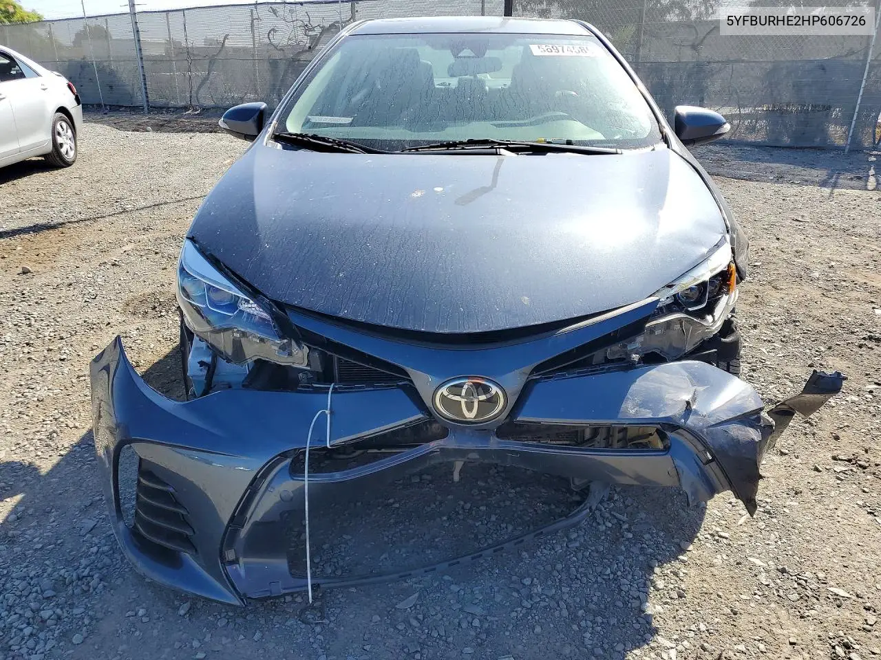 2017 Toyota Corolla Se VIN: 5YFBURHE2HP606726 Lot: 56974586