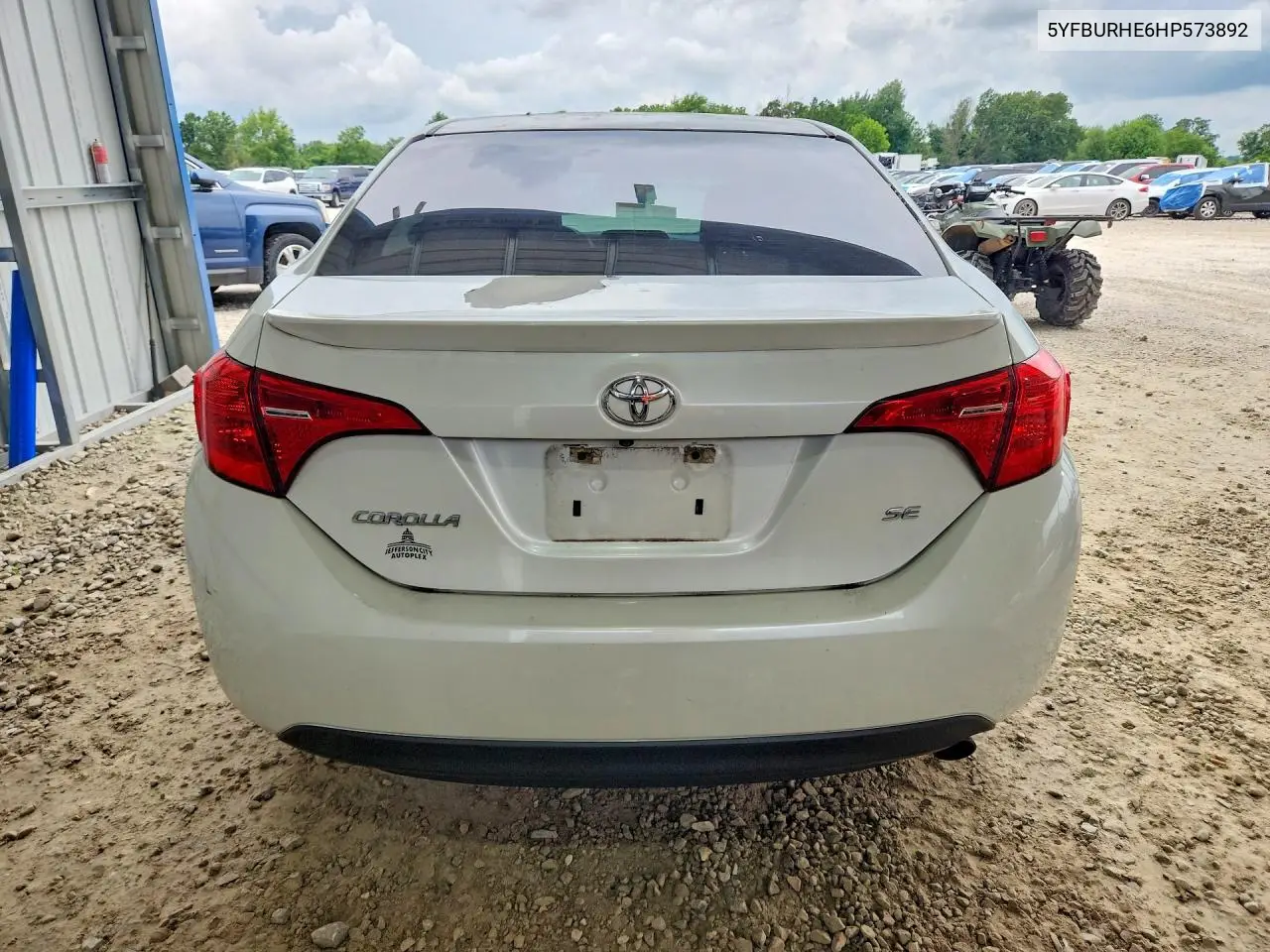 2017 Toyota Corolla Se VIN: 5YFBURHE6HP573892 Lot: 58438936