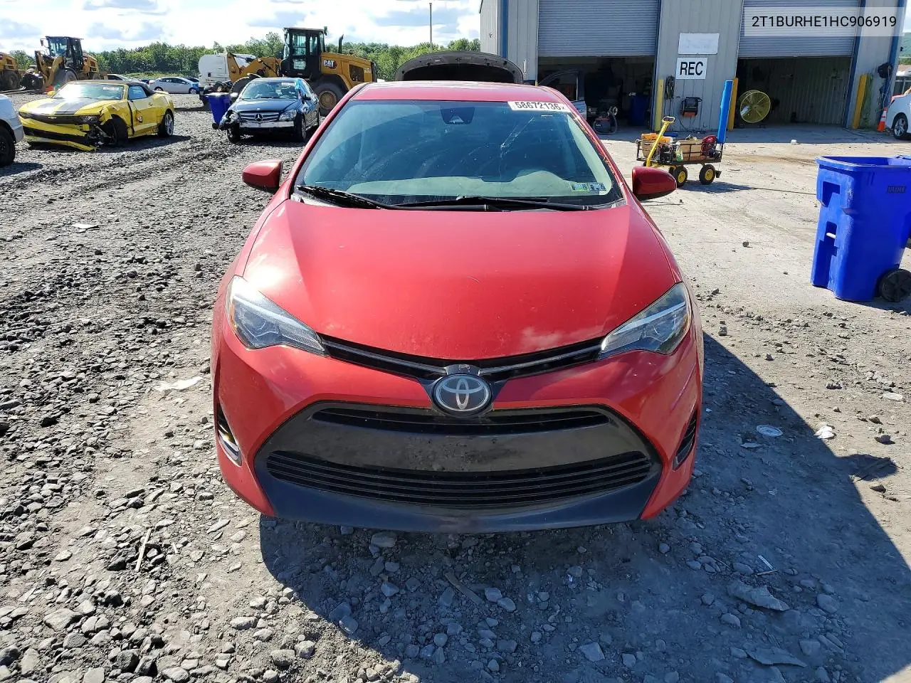 2017 Toyota Corolla Le VIN: 2T1BURHE1HC906919 Lot: 58672136