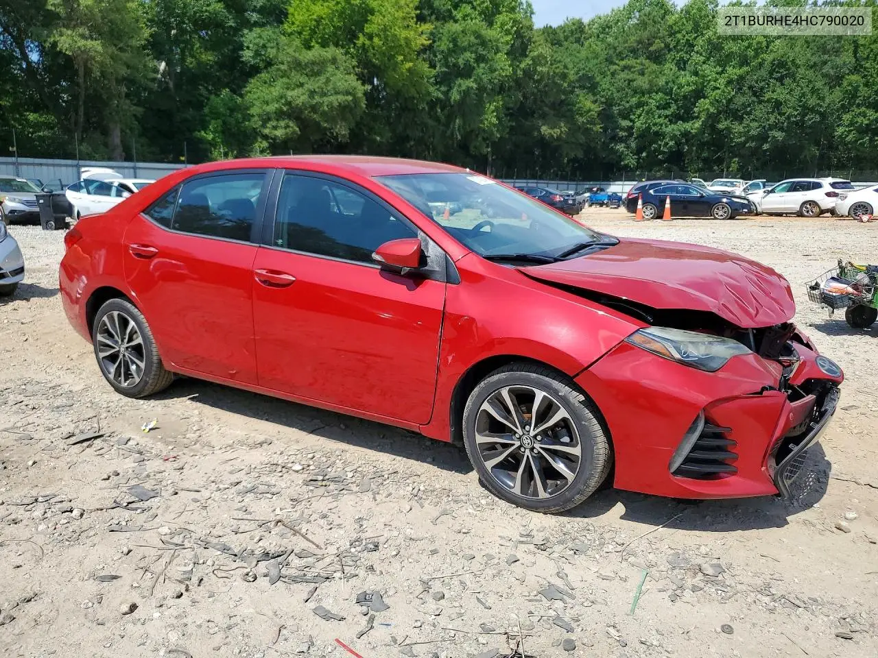 2017 Toyota Corolla Se VIN: 2T1BURHE4HC790020 Lot: 58742846