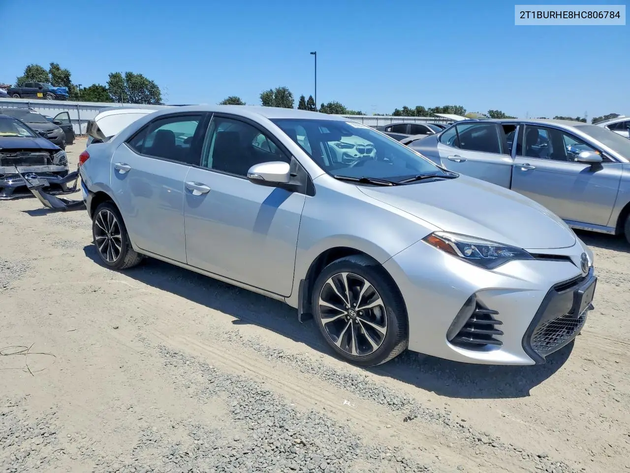 2017 Toyota Corolla Se VIN: 2T1BURHE8HC806784 Lot: 58838626