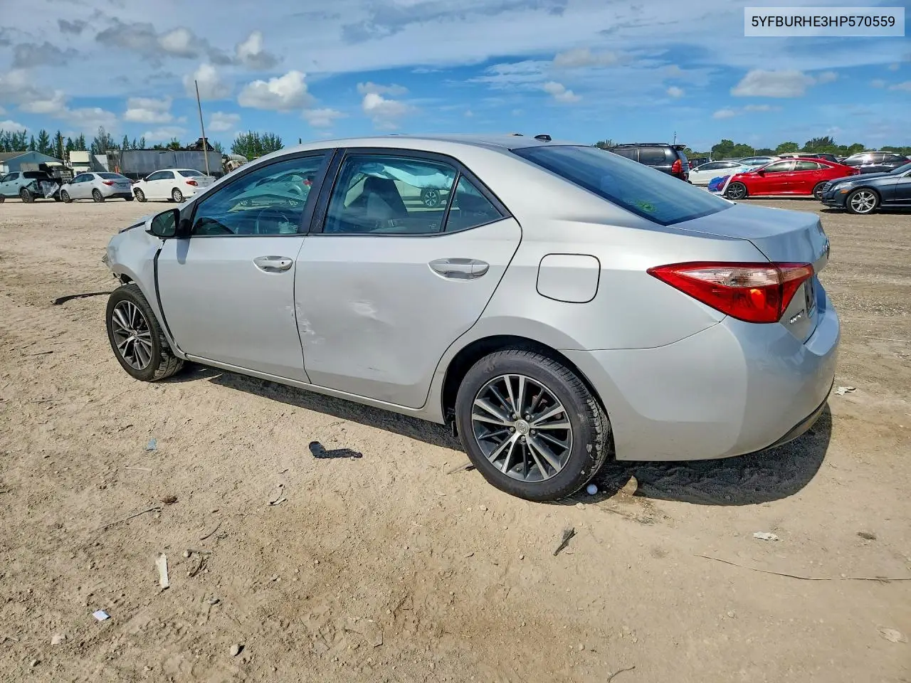 2017 Toyota Corolla Le VIN: 5YFBURHE3HP570559 Lot: 59685776
