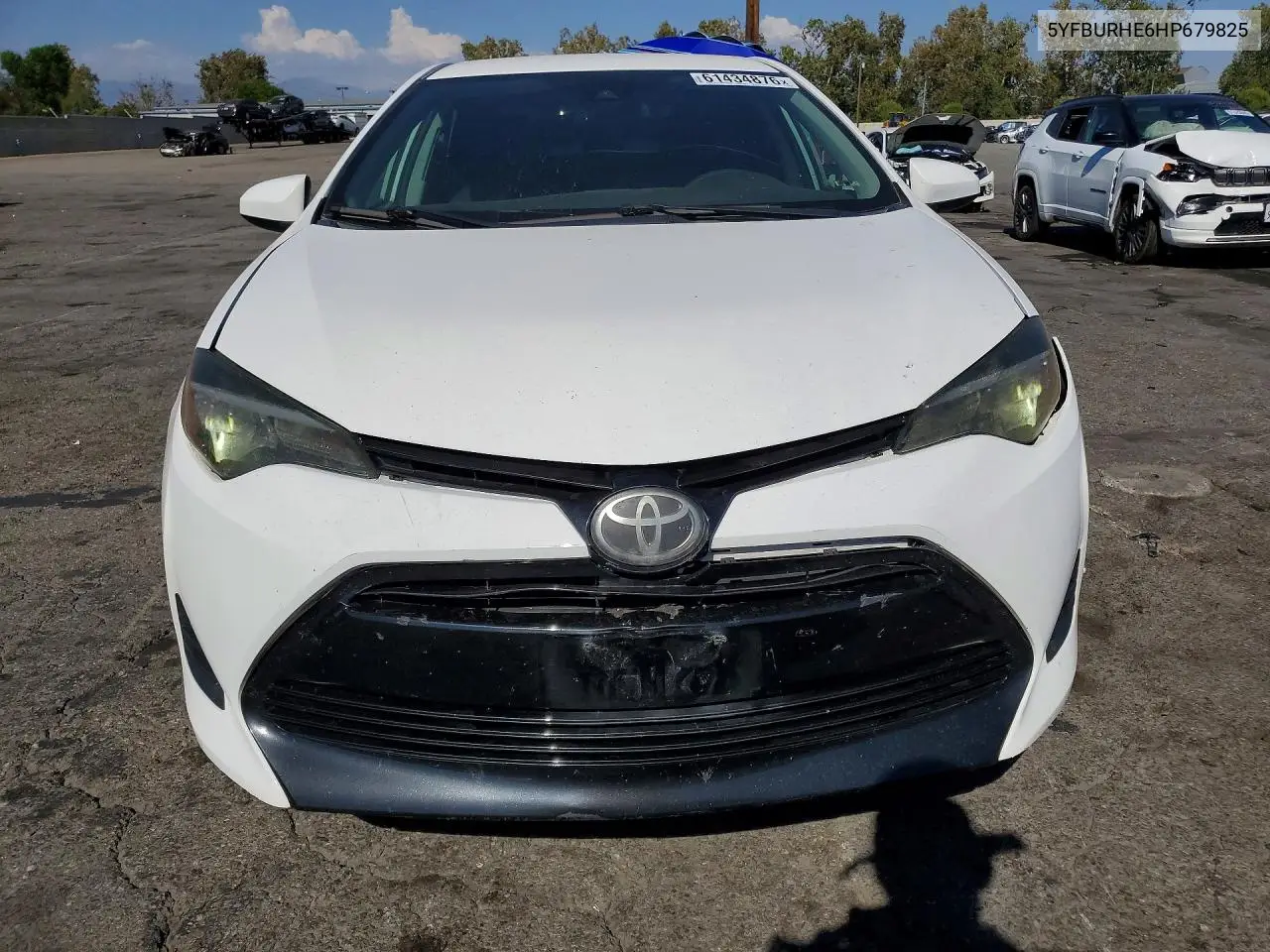 2017 Toyota Corolla Le VIN: 5YFBURHE6HP679825 Lot: 61434876