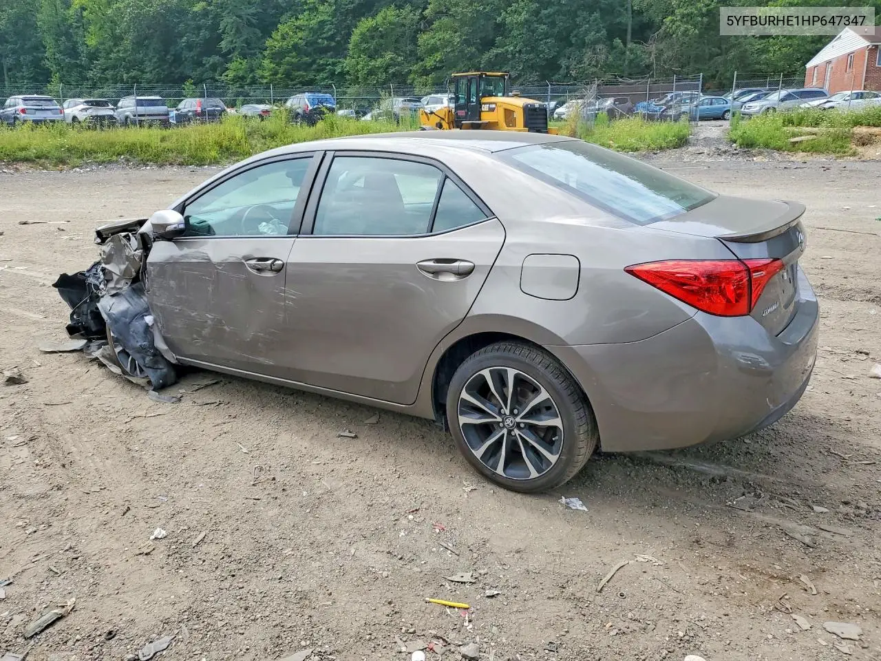 2017 Toyota Corolla Se VIN: 5YFBURHE1HP647347 Lot: 61487236
