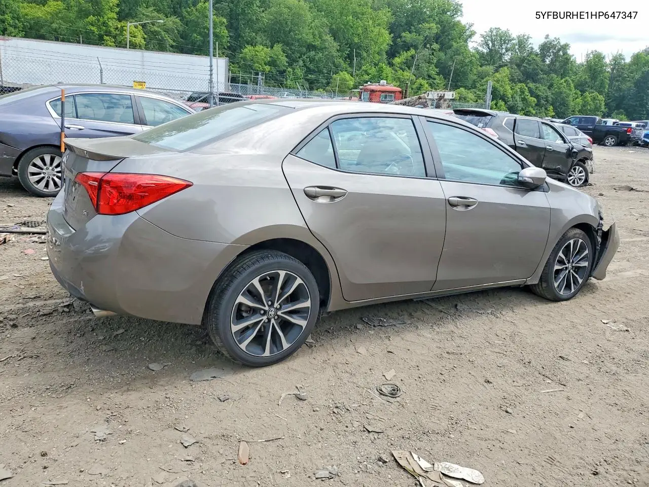 2017 Toyota Corolla Se VIN: 5YFBURHE1HP647347 Lot: 61487236