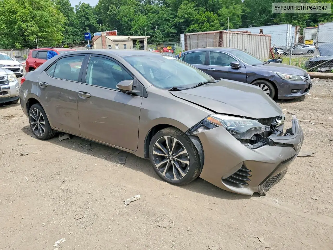 2017 Toyota Corolla Se VIN: 5YFBURHE1HP647347 Lot: 61487236