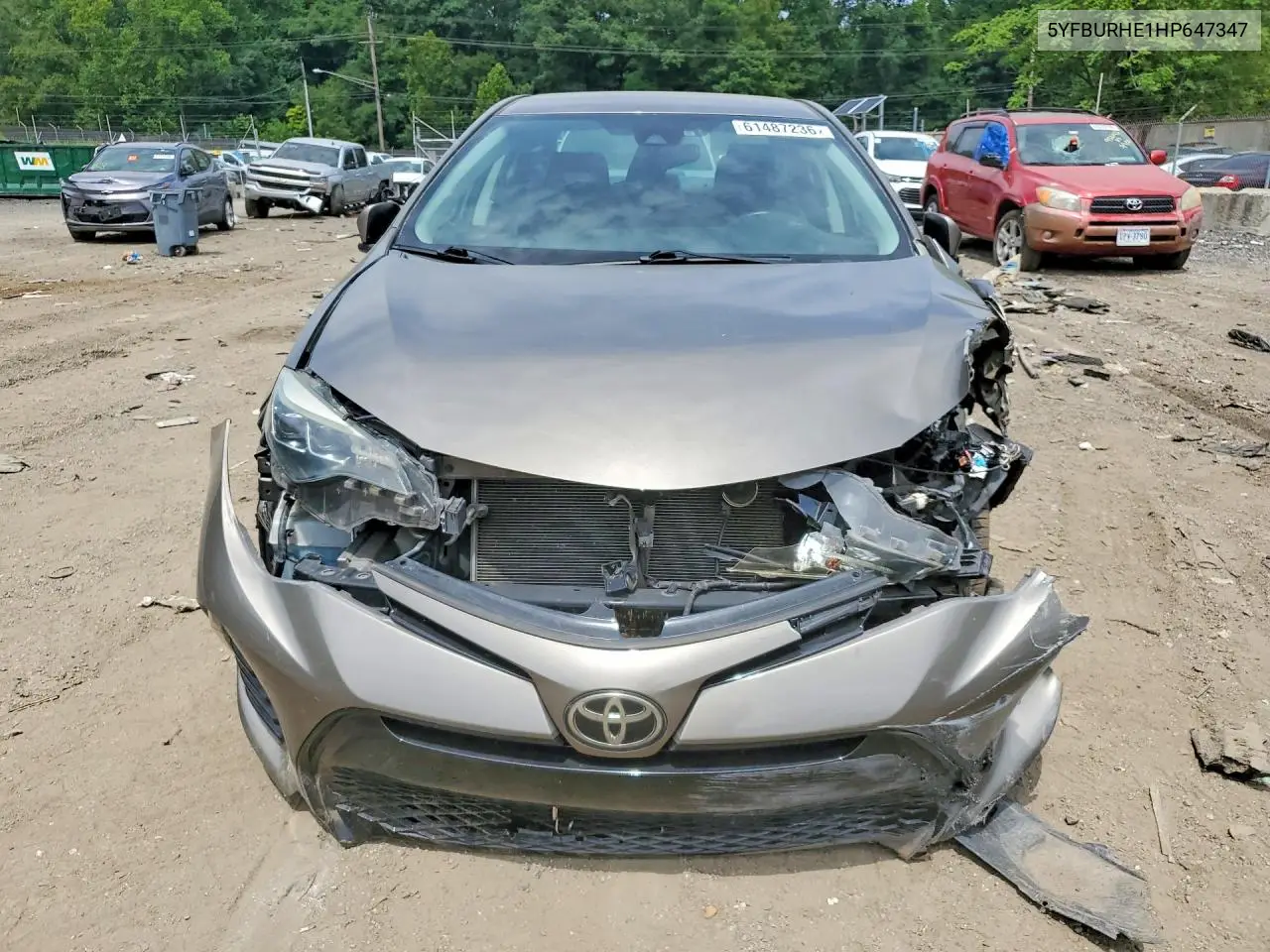 2017 Toyota Corolla Se VIN: 5YFBURHE1HP647347 Lot: 61487236