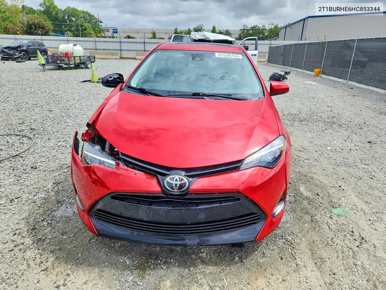 2017 Toyota Corolla Le VIN: 2T1BURHE6HC853344 Lot: 61539756