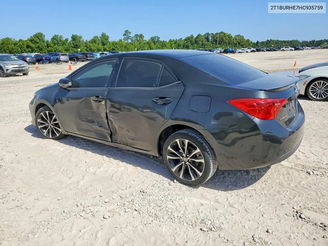 2017 Toyota Corolla Se VIN: 2T1BURHE7HC935759 Lot: 62038356