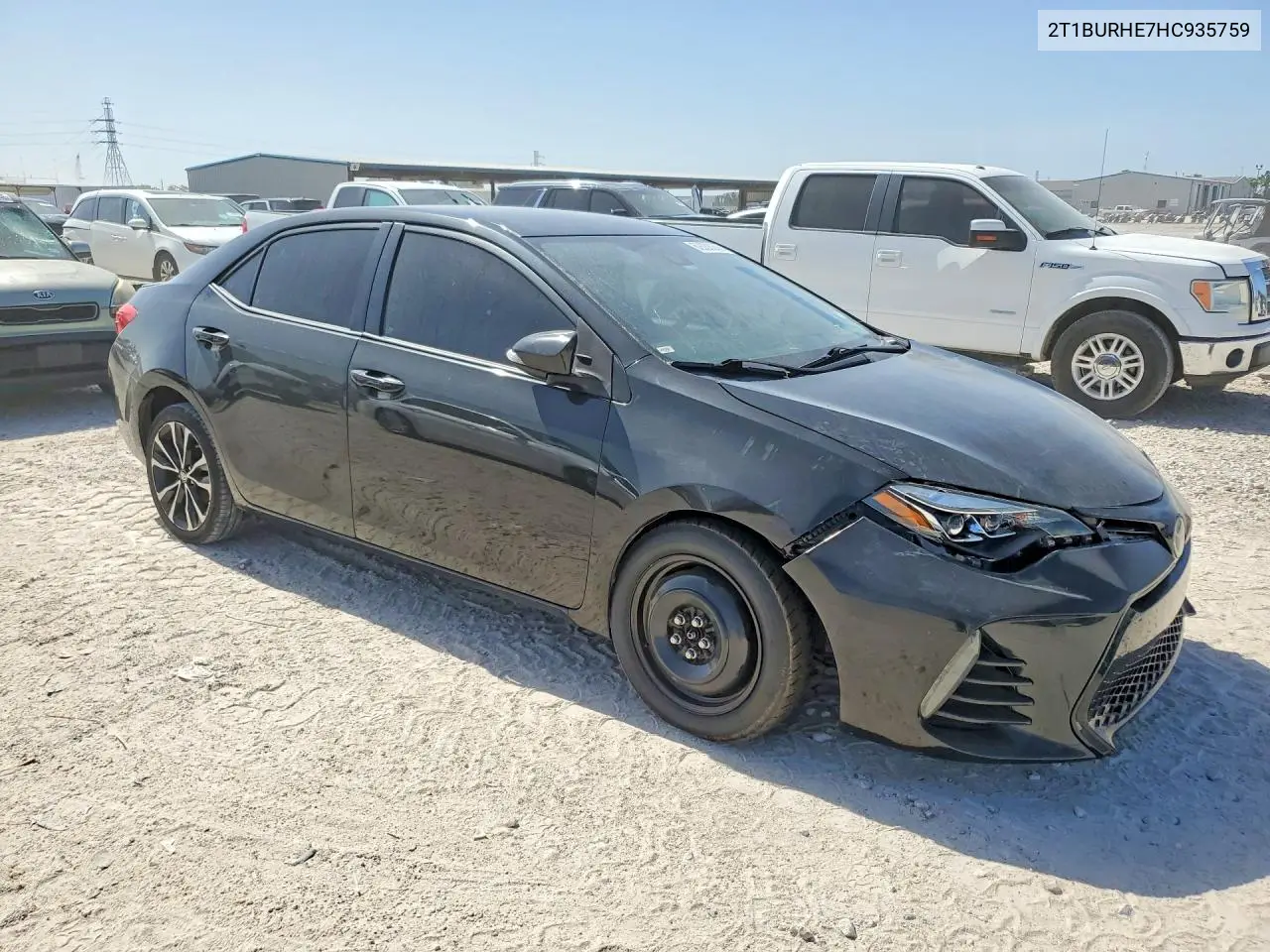 2017 Toyota Corolla Se VIN: 2T1BURHE7HC935759 Lot: 62038356